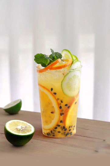 百香柠檬气泡酒